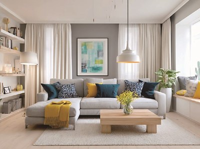 北欧デザインをイメージしたリビング