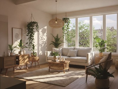 カフェナチュラルをイメージしたリビング