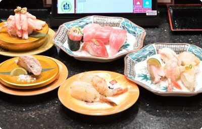 金沢まいもん寿司で提供される寿司