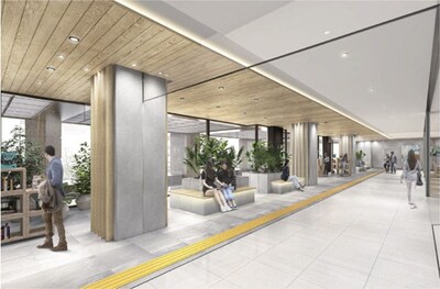 ペデストリアンデッキのイメージパース