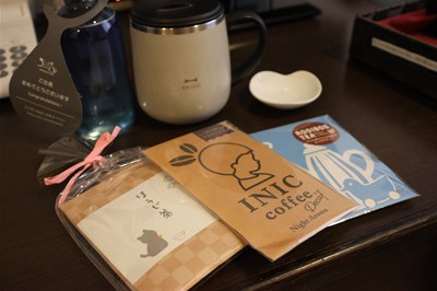 ほうじ茶やコーヒーのセット