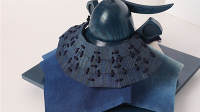 伊達政宗の木目藍漆のしころ